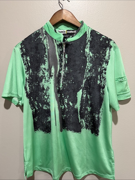 jamie sadock Tops - Jamie Sadock Green Abstract Golf Top size L